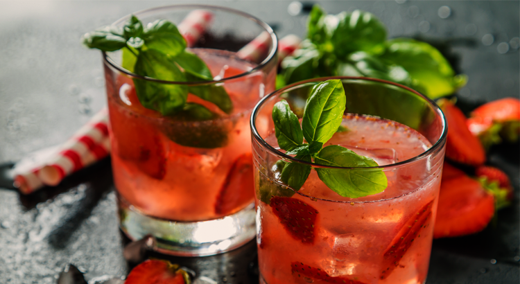 Strawberry Basil Absolut Refresher